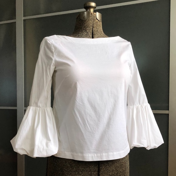 Laundry By Shelli Segal Tops - Laundry Boatneck 3/4 Puff Sleeve Blouse